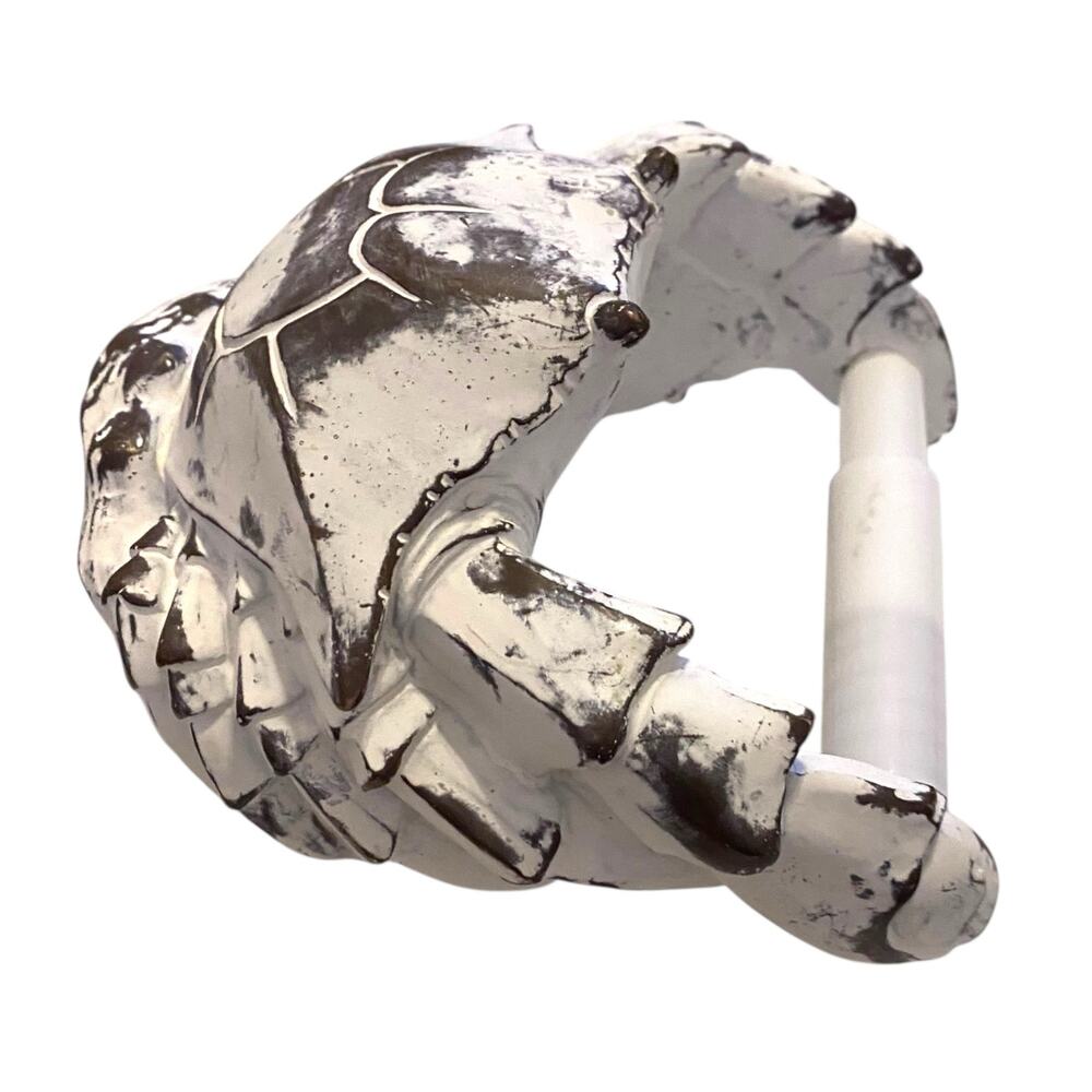 Crab Wall Mount Toilet Paper Roll Holder - Unique Decorative Rustic Nautical - Picture 3 of 13